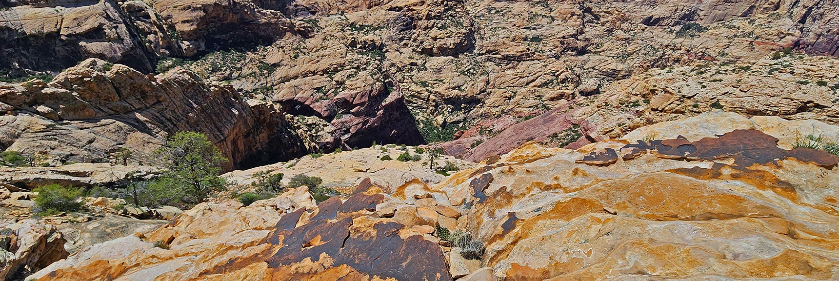 Looking Down Across the Incline Just Traversed from Pine Creek Canyon! | Rainbow Mt via Pine Creek & Oak Creek Canyons, Nevada