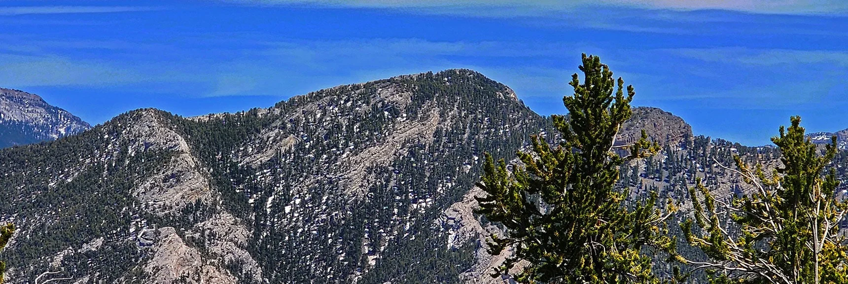 Spring Mts. Upper Ridgeline South from Bonanza Peak | Bonanza Peak from Cold Creek | Mt. Charleston Wilderness | Spring Mountains, Nevada