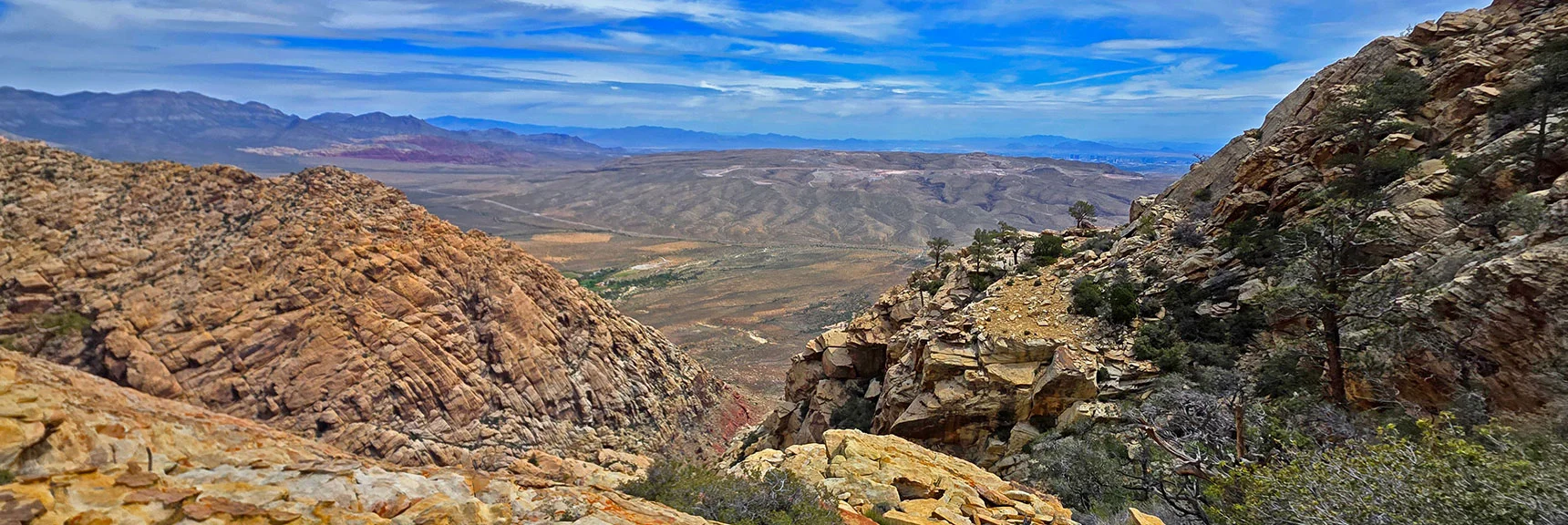 Will Round Plateau Ahead and Head South (Right) Along Monument Cliff Base. | Monument Peak Summit | Rainbow Mountain Wilderness, Nevada