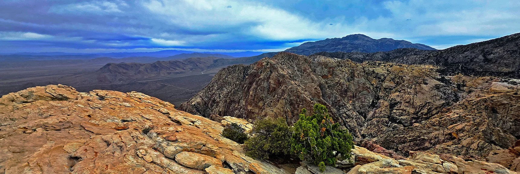 South: Black Velvet Peak, Potosi Mt. Beyond | Monument Peak Summit | Rainbow Mountain Wilderness, Nevada