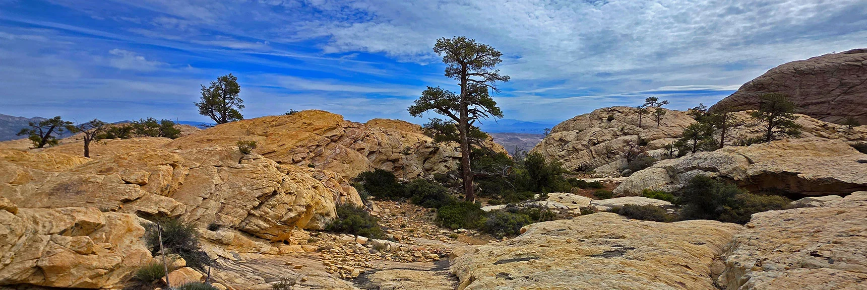 Head Toward Two Steep Sandstone Slopes to Base of Hidden Peak | Monument Peak Summit | Rainbow Mountain Wilderness, Nevada