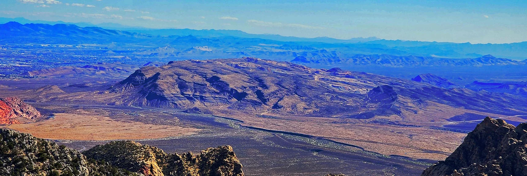 Blue Diamond Hill Down Red Rock Canyon | La Madre Ridgeline Grand Crossing | La Madre Mountains Wilderness and Red Rock Canyon NCA, Nevada