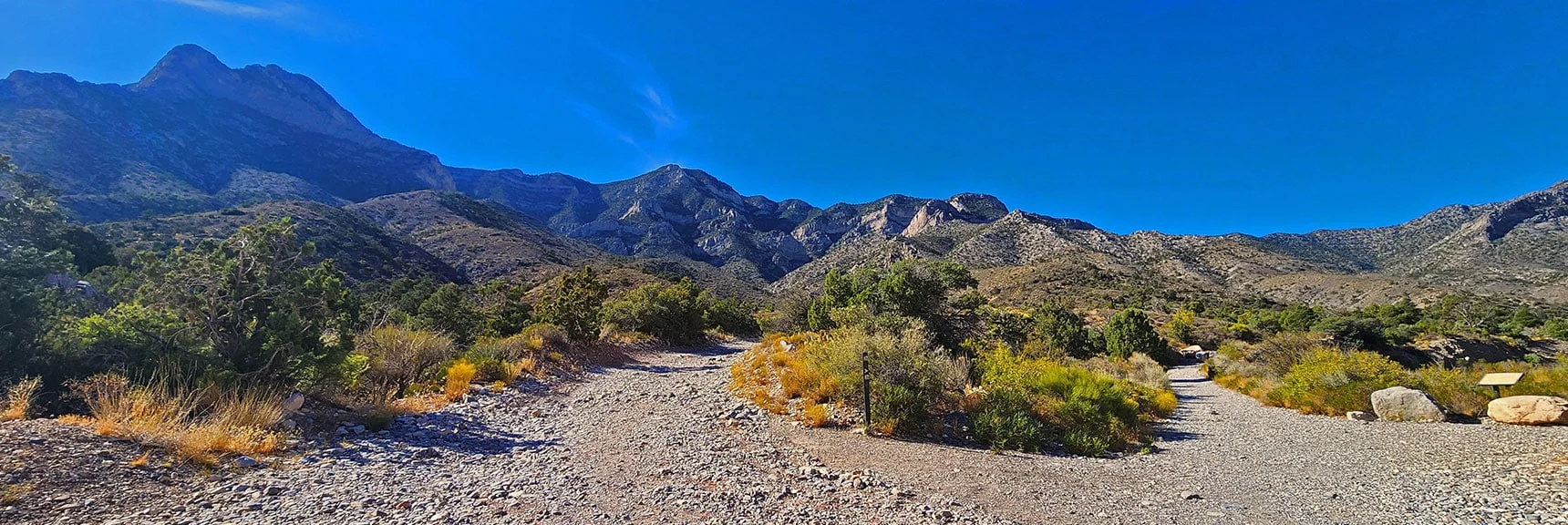 Junction of White Rock Mt. Loop and Rocky Gap Road. | La Madre Ridgeline Grand Crossing | La Madre Mountains Wilderness and Red Rock Canyon NCA, Nevada