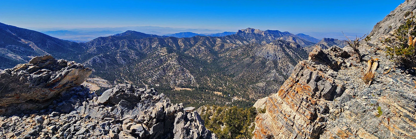 Look Across to Bonanza Trail's Ridgeline, McFarland & Bonanza Peaks. | Mummy's Chin Summit Ridge Loop | Mt. Charleston Wilderness, Nevada