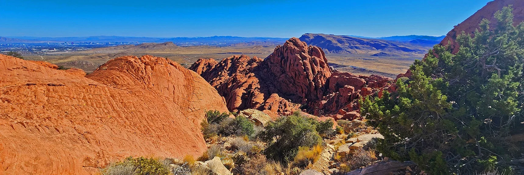 Higher View Along Route from Guardian Angel Pass | Calico Tanks from Guardian Angel Pass | Red Rock Canyon NCA, Nevada