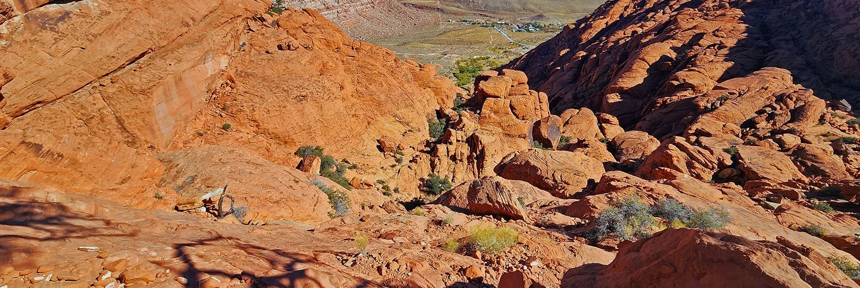 View Down Ash Canyon. | Calico Tanks from Guardian Angel Pass | Red Rock Canyon NCA, Nevada