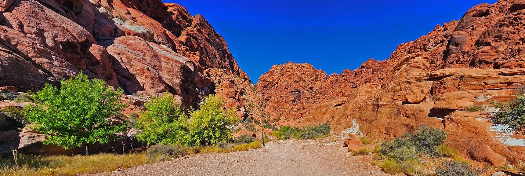 Cross Lower Calico Basin, Then Turn Left Up Guardian Angel Pass | Calico Tanks from Guardian Angel Pass | Red Rock Canyon NCA, Nevada