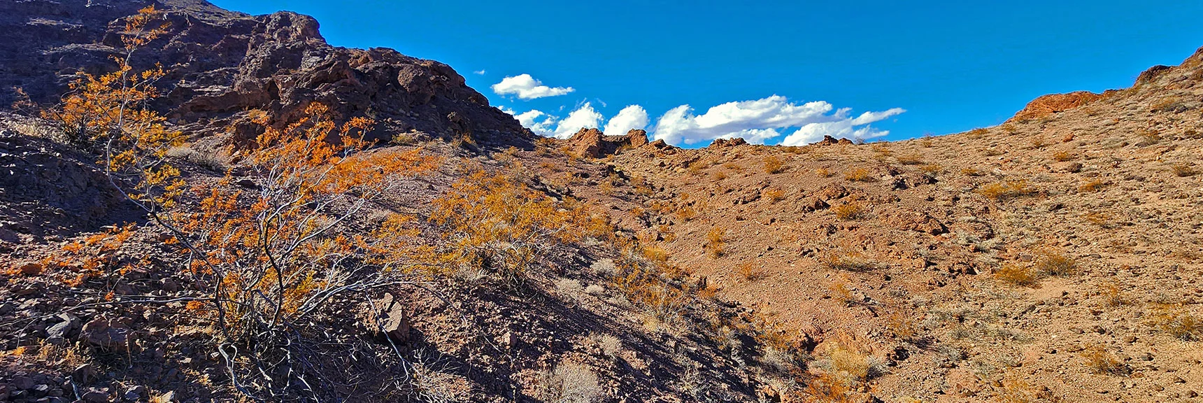 Peak 2420 & Overlook Cliffs to the Left; Goldstrike Canyon to the Right | Black Canyon Overlook Loop | Lake Mead NRA, Nevada
