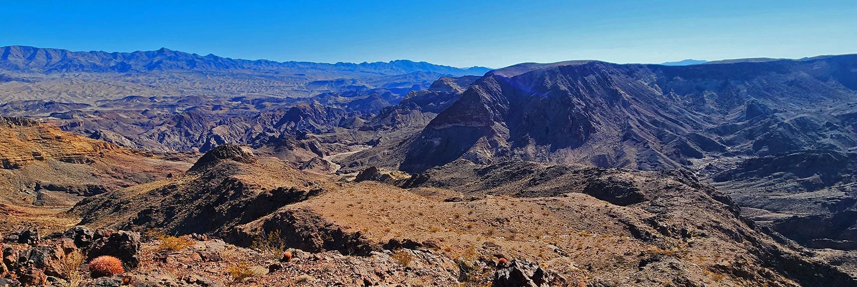 Descending the Descent Ridgeline Toward Black Canyon Below | Black Canyon Overlook Loop | Lake Mead NRA, Nevada
