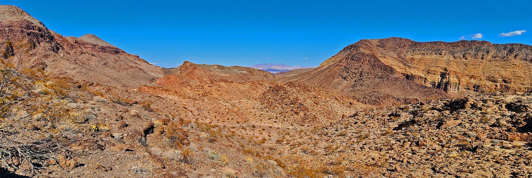 Base of Peak 2420 is North End of Black Canyon Overlook Cliffs | Black Canyon Overlook Loop | Lake Mead NRA, Nevada