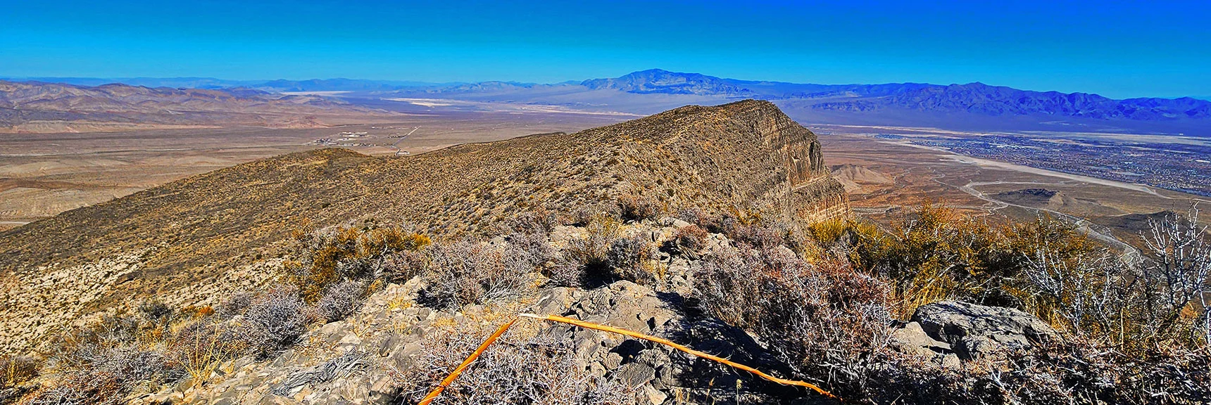 North Ridgeline, Sheep Range, Gass Peak, North Vegas Valley in View | Harris Springs Canyon Ridgeline | La Madre Mountains Wilderness, Nevada