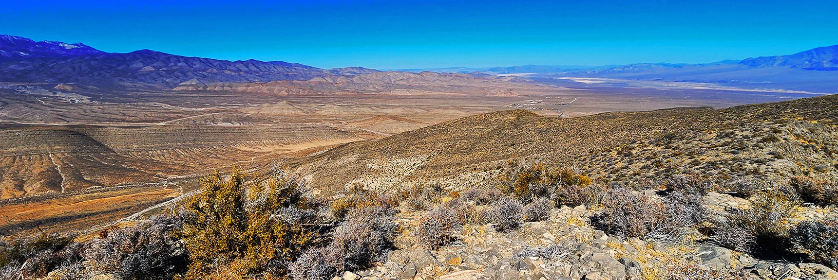 North View Up Hwy 95 Corridor Toward Reno | Harris Springs Canyon Ridgeline | La Madre Mountains Wilderness, Nevada