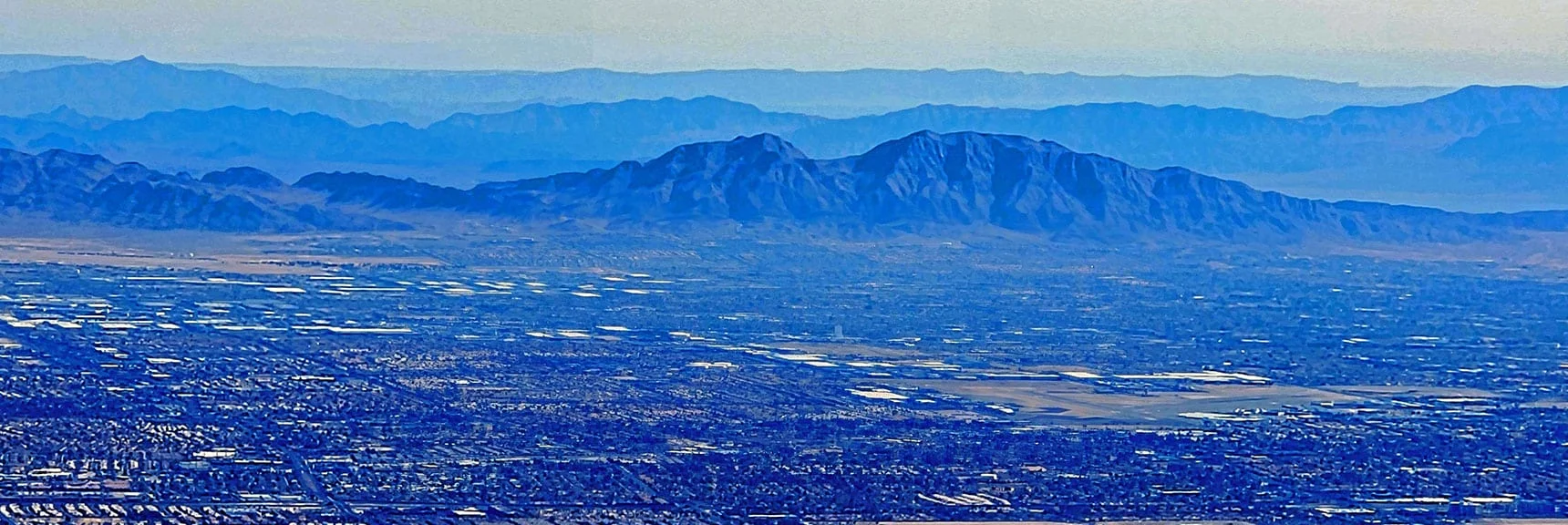Frenchman Mt. Enlarged. Lake Mead Beyond. | Harris Springs Canyon Ridgeline | La Madre Mountains Wilderness, Nevada