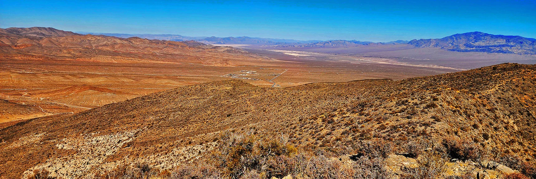 Sheep Range Now Visible (right). | Harris Springs Canyon Ridgeline | La Madre Mountains Wilderness, Nevada