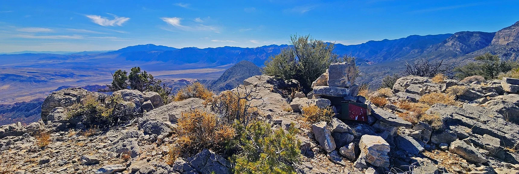 Arrival on NW Summit. View Toward Rainbow Mts. & Potosi Mt. | Damsel Peak End-To-End | Brownstone Basin, Nevada