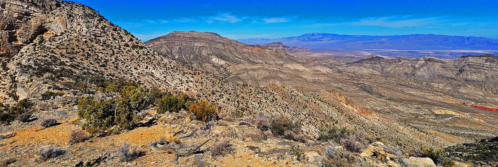 NE View Toward Distant Sheep Range & Gass Peak. Gottlieb Peak & Ridge (right). | Damsel Peak End-To-End | Brownstone Basin, Nevada