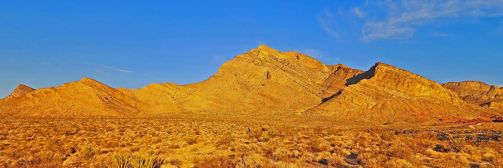 Sunrise View of Damsel Peak, SE Canyon, Approach Ridge, Pinnacle & Summit | Damsel Peak Southeastern Pinnacle Loop | La Madre Mountains Wilderness, Nevada