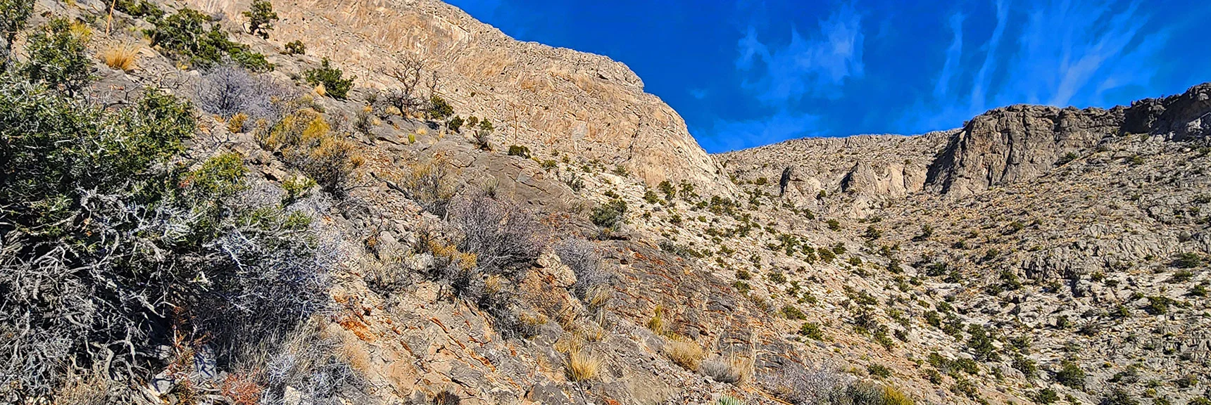 Closer View of a Future NW Passage at Canyon Summit | Damsel Peak Southeastern Pinnacle Loop | La Madre Mountains Wilderness, Nevada