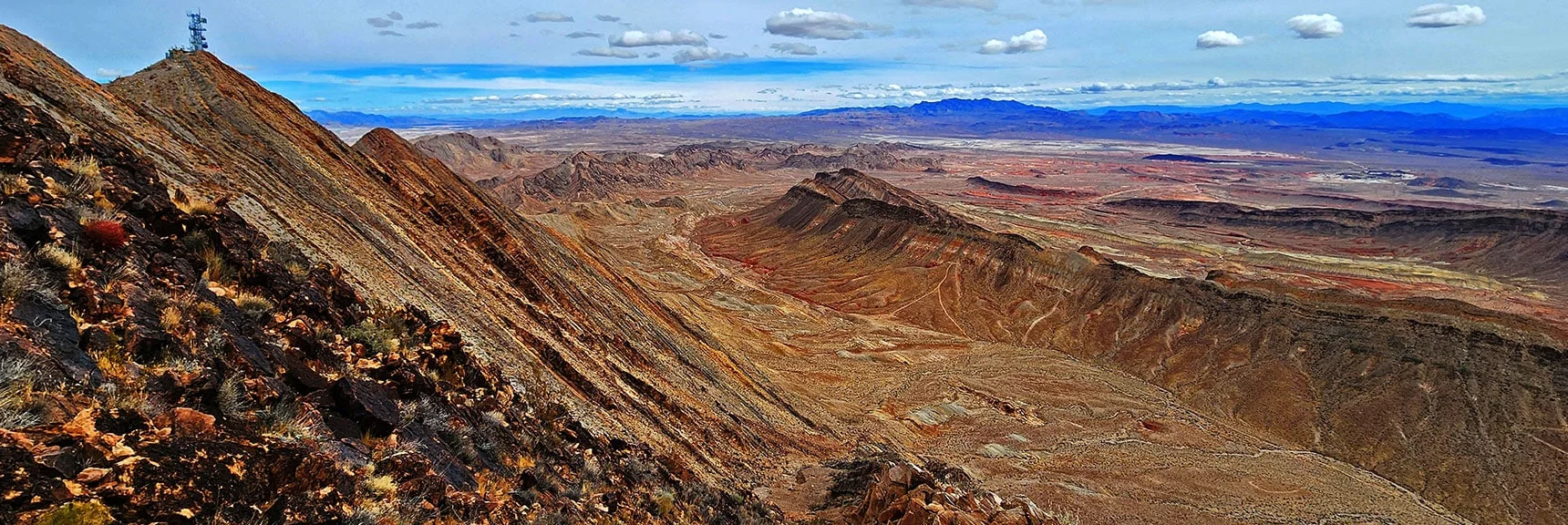 View Back Across East Valley Toward Muddy Mountains | Frenchman Mt East Approach Loop | Near Lake Mead National Recreation Area, Nevada