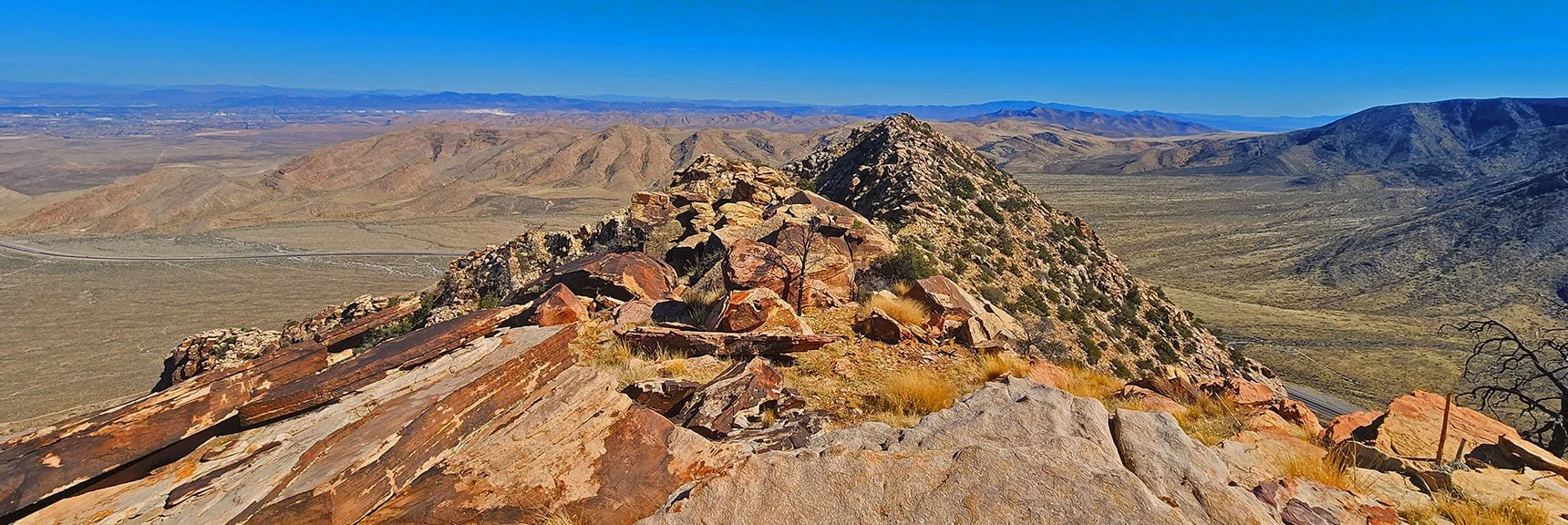 View East Across Remaining Ridgeline High Points | Hollow Rock & South Peaks Loop | Rainbow Mts. Wilderness, Nevada