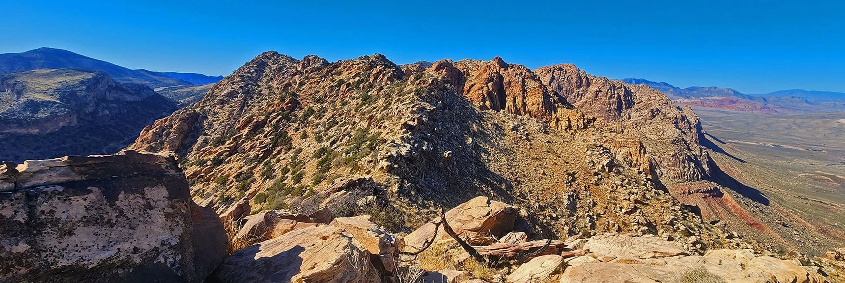 View to Hollow Rock Ridgeline and Windy Peak Beyond. | Hollow Rock & South Peaks Loop | Rainbow Mts. Wilderness, Nevada