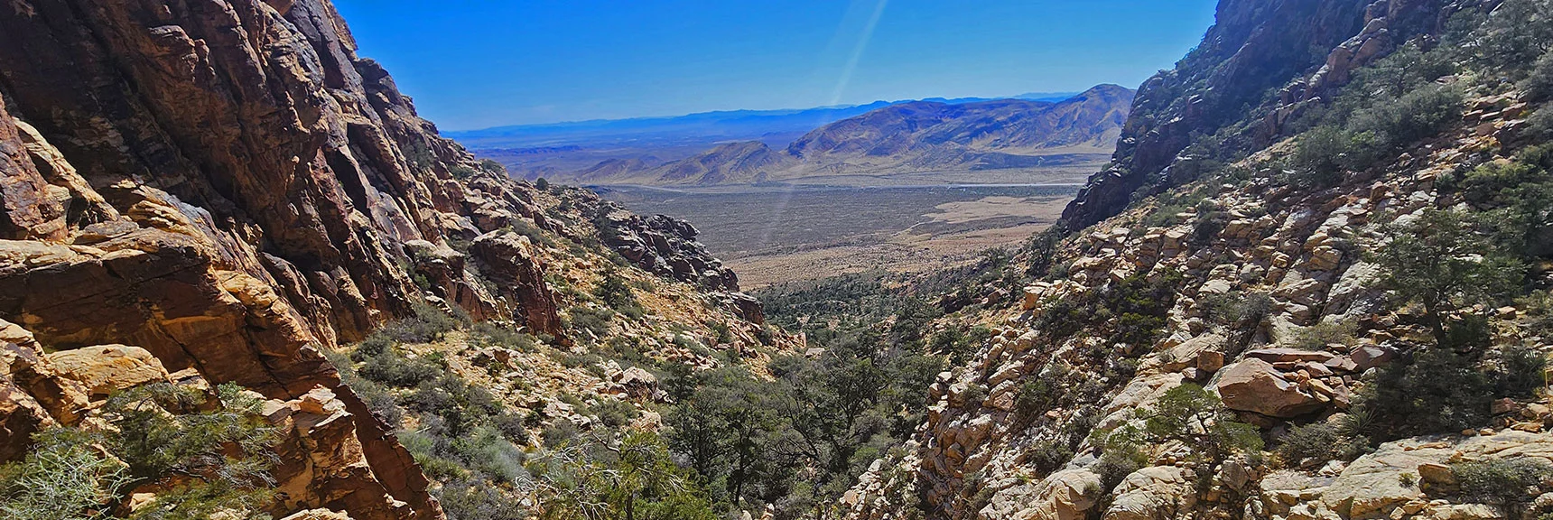 View Down Canyon Through Opening | Hollow Rock & South Peaks Loop | Rainbow Mts. Wilderness, Nevada