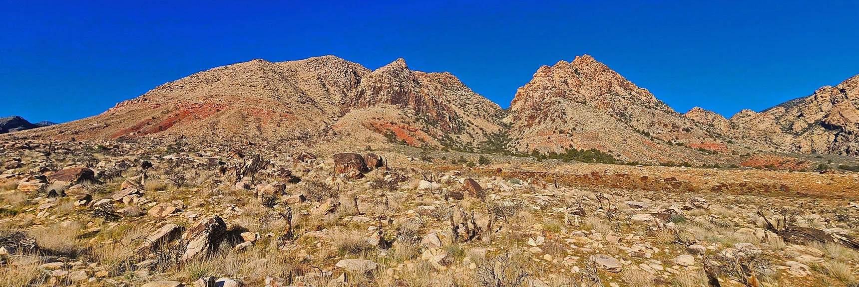 Hollow Rock & South Peaks from Starting Point at Road East | Hollow Rock & South Peaks Loop | Rainbow Mts. Wilderness, Nevada