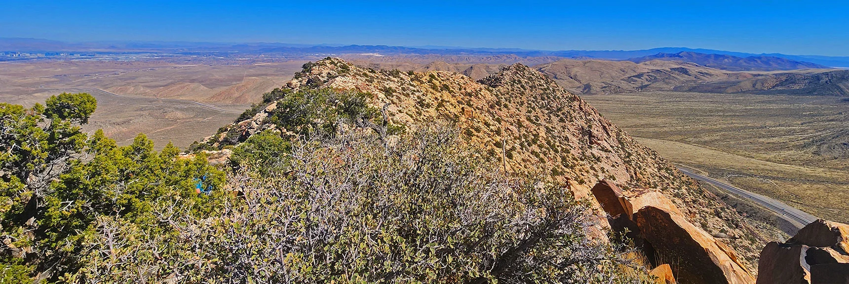 East View Along South Peak's Ridgeline from 2nd High Point | Hollow Rock & South Peaks Loop | Rainbow Mts. Wilderness, Nevada