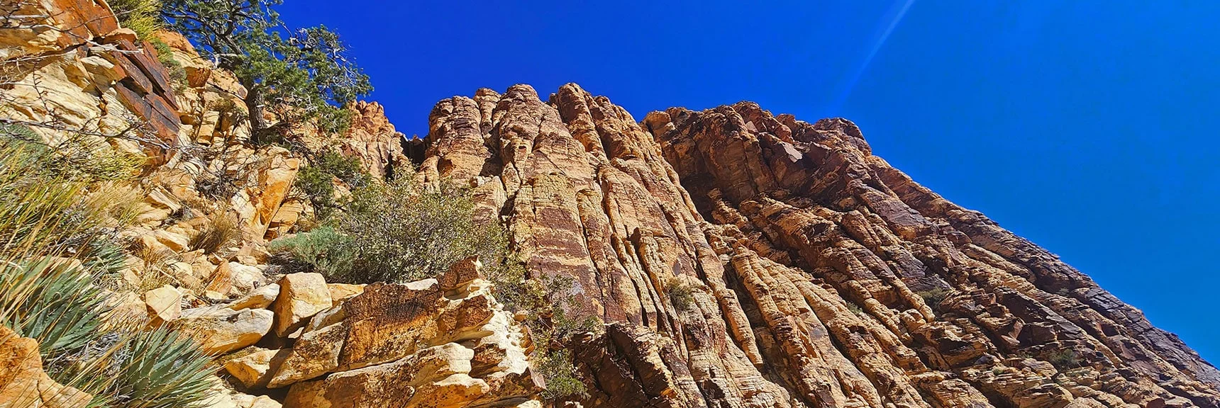 View to Cliffs at Base of Hollow Rock Peak | Hollow Rock & South Peaks Loop | Rainbow Mts. Wilderness, Nevada