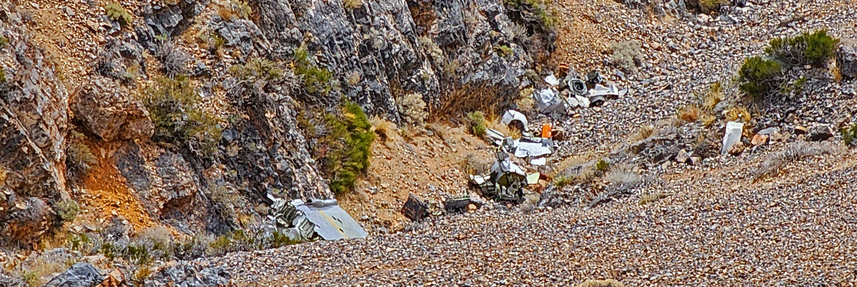 Additional Crash Debris Scattered Along Gully Below Crash Site | CIA Plane Crash in 1952 | Panamint Mountains | Death Valley, CA