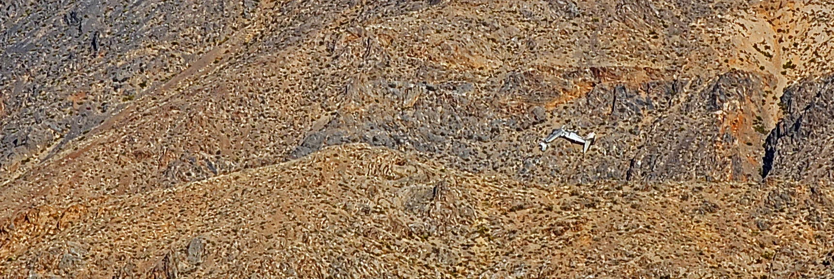 Crash Site is Visible from Upper Ridgeline Across Gaping Dolomite Canyon. | CIA Plane Crash in 1952 | Panamint Mountains | Death Valley, CA