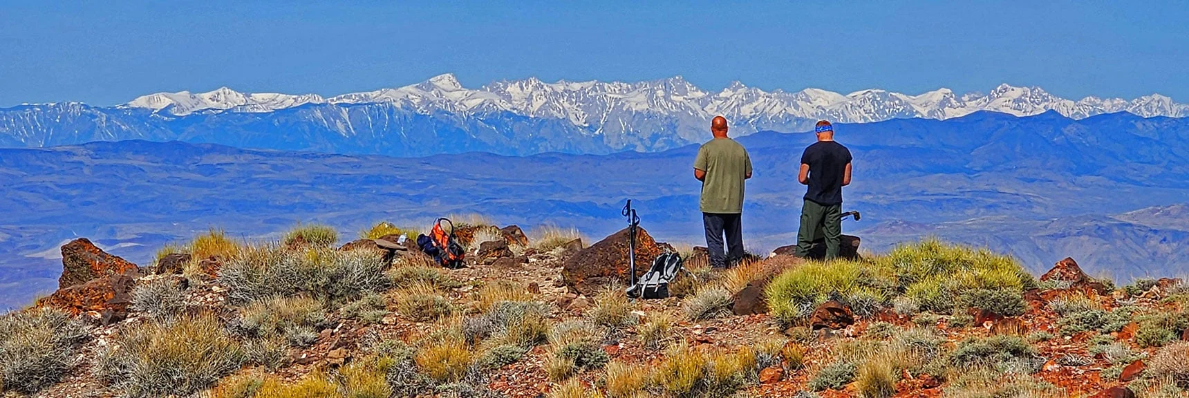 Sierra Nevada Range, Mt. Whitney Prominent, Visible Beyond. | CIA Plane Crash in 1952 | Panamint Mountains | Death Valley, CA