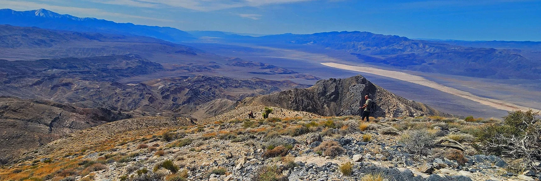 1,000ft Descent Slope Toward Crash Site. Panamint Valley Below. | CIA Plane Crash in 1952 | Panamint Mountains | Death Valley, CA
