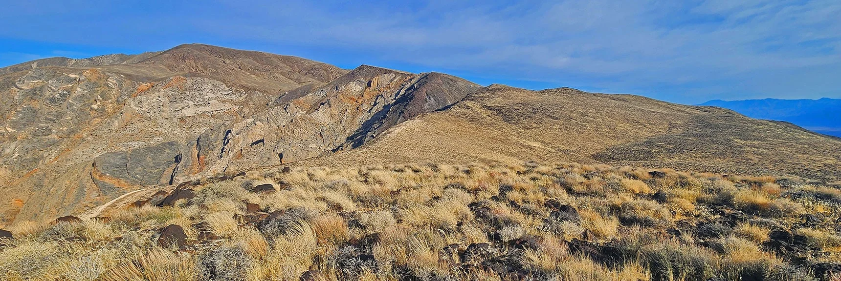 Forward View Along Crescent Ridgeline Toward Towne Peak. More Huge Hills! | CIA Plane Crash in 1952 | Panamint Mountains | Death Valley, CA