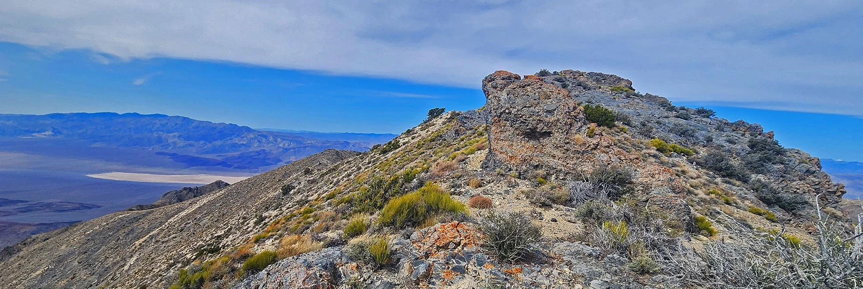 Beginning the Downhill Slope to Crash Site. Stay High on Upper Ridge. | CIA Plane Crash in 1952 | Panamint Mountains | Death Valley, CA