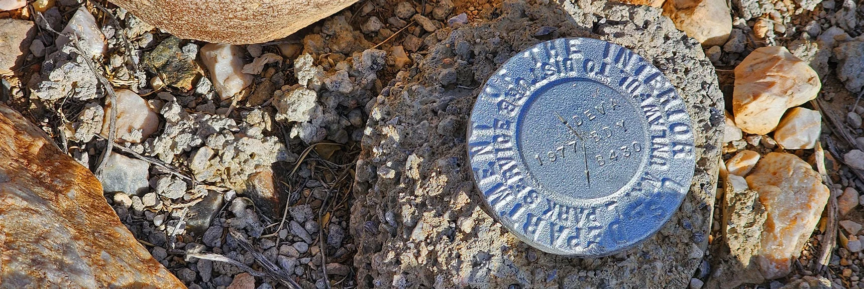 This Marker and Some Metal Posts Along the Way Mark Death Valley 1977 Boundary. | CIA Plane Crash in 1952 | Panamint Mountains | Death Valley, CA