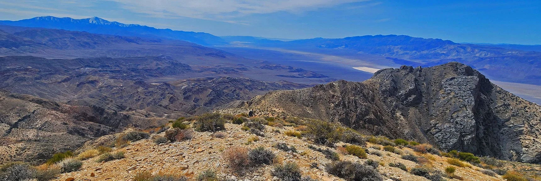 Continuing Descent Toward Crash Site. Telescope Peak Upper Left. | CIA Plane Crash in 1952 | Panamint Mountains | Death Valley, CA