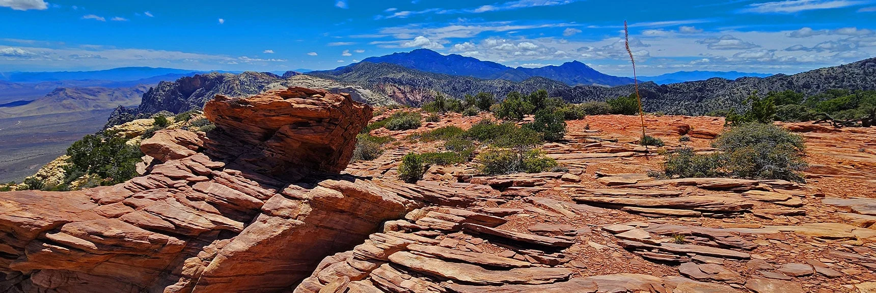 Descend from Indecision Plateau Just Right of Large Sandstone Formation | Indecision Peak Summit | Rainbow Mountain Wilderness, Nevada