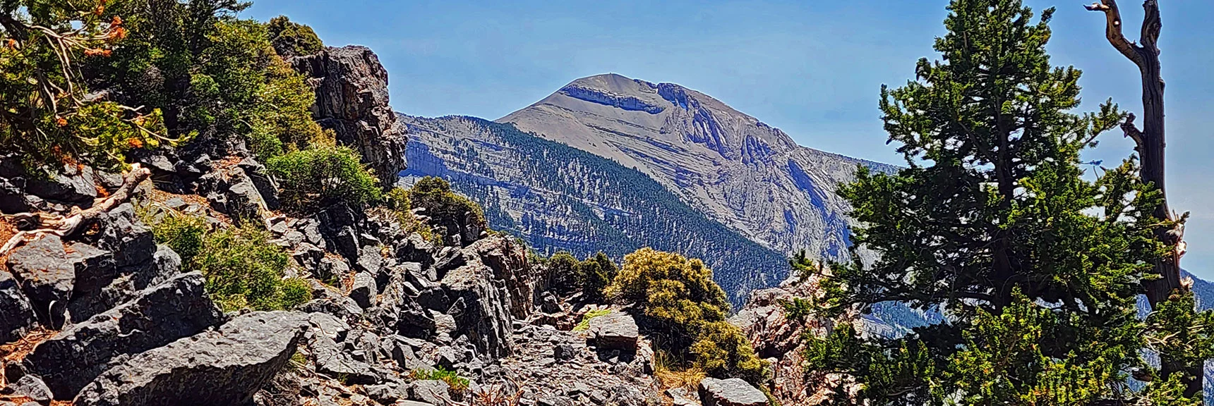 Charleston Peak Framed Through Next Opening | Amargosa Overlook | Mt. Charleston Wilderness | Spring Mountains, Nevada