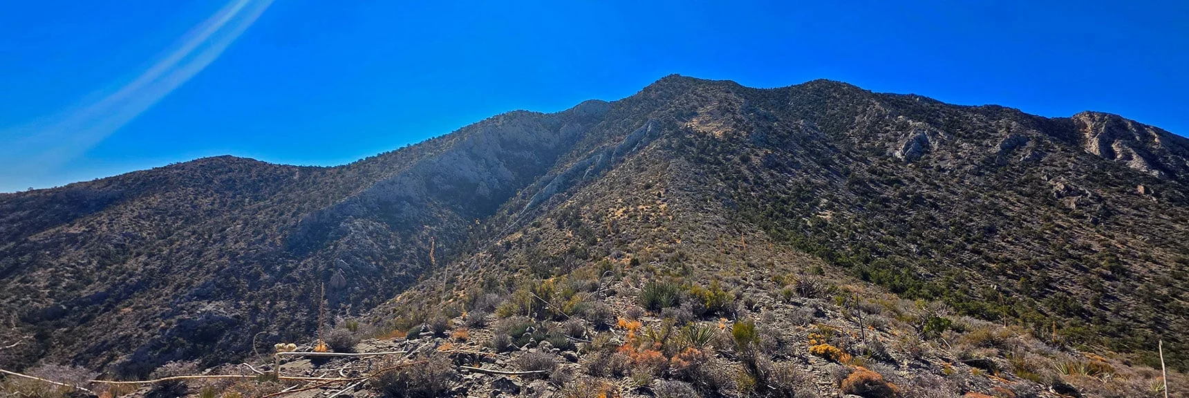 Begin Ascending Approach Ridge Toward East La Madre Peak | East La Madre Peak | La Madre Mountains Wilderness, Nevada
