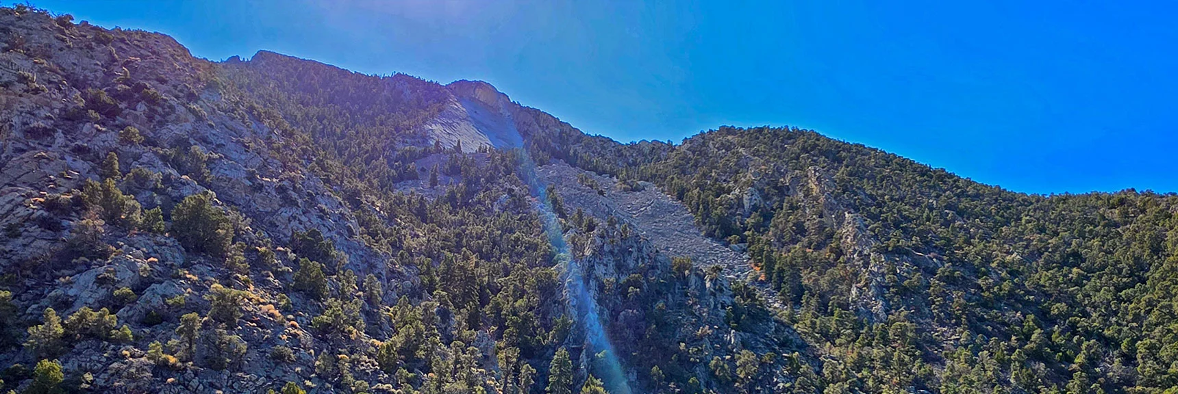 Devil's Slide Base Only 300ft Above. At Turn-Around Time | La Madre East Ridge Approaches | La Madre Mountains Wilderness, Nevada
