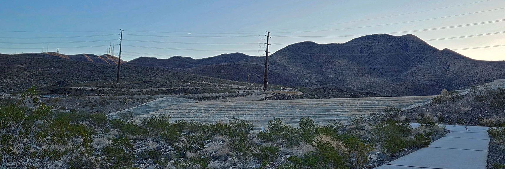 Circle Around the Upper End of the Basin to Find the Trailhead. | Black Mountain North Loop | McCullough Hills | Sloan Canyon National Conservation Area, Nevada