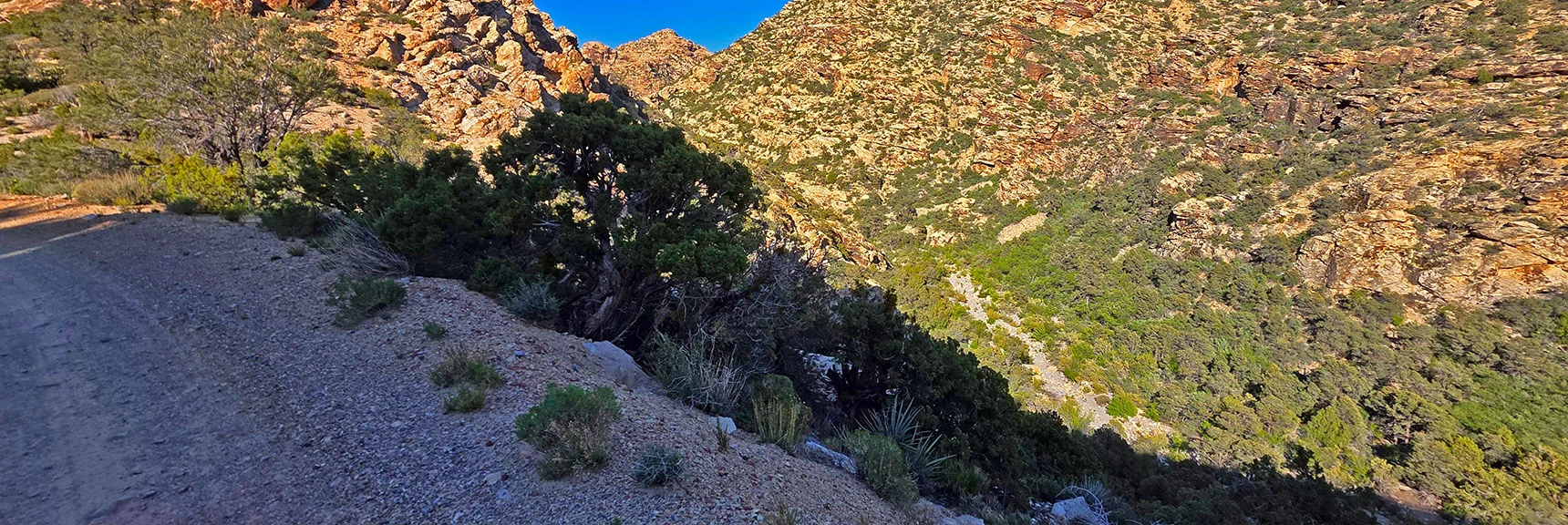 Blue Diamond Hill (R), Red Rock Canyon (Middle), Indecision Peak (L). | Monument Peak Summit | Rainbow Mountain Wilderness, Nevada