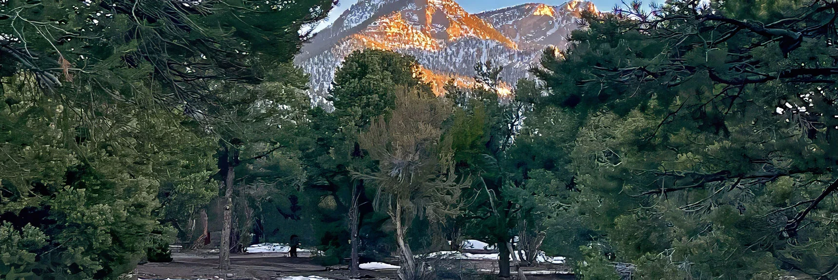 Blue Diamond Hill (R), Red Rock Canyon (Middle), Indecision Peak (L). | Monument Peak Summit | Rainbow Mountain Wilderness, Nevada