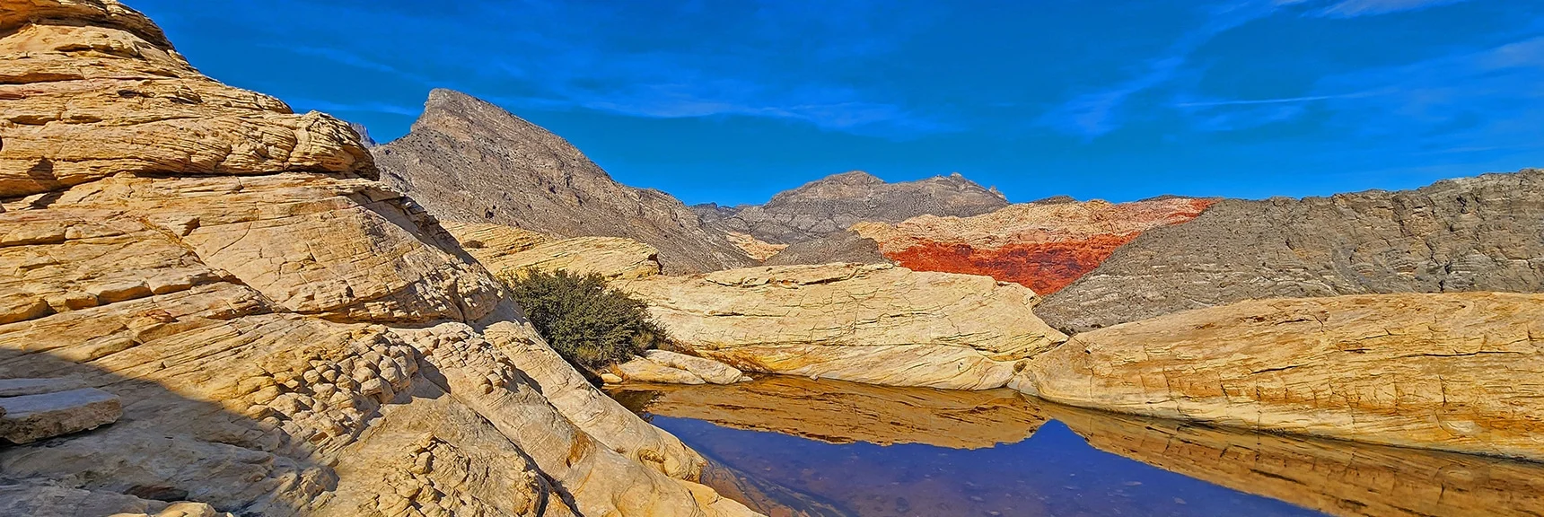 Blue Diamond Hill (R), Red Rock Canyon (Middle), Indecision Peak (L). | Monument Peak Summit | Rainbow Mountain Wilderness, Nevada
