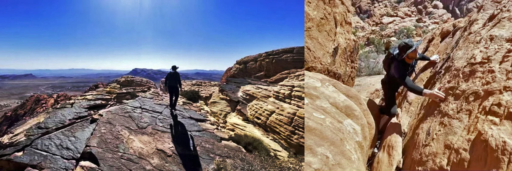 Blue Diamond Hill (R), Red Rock Canyon (Middle), Indecision Peak (L). | Monument Peak Summit | Rainbow Mountain Wilderness, Nevada