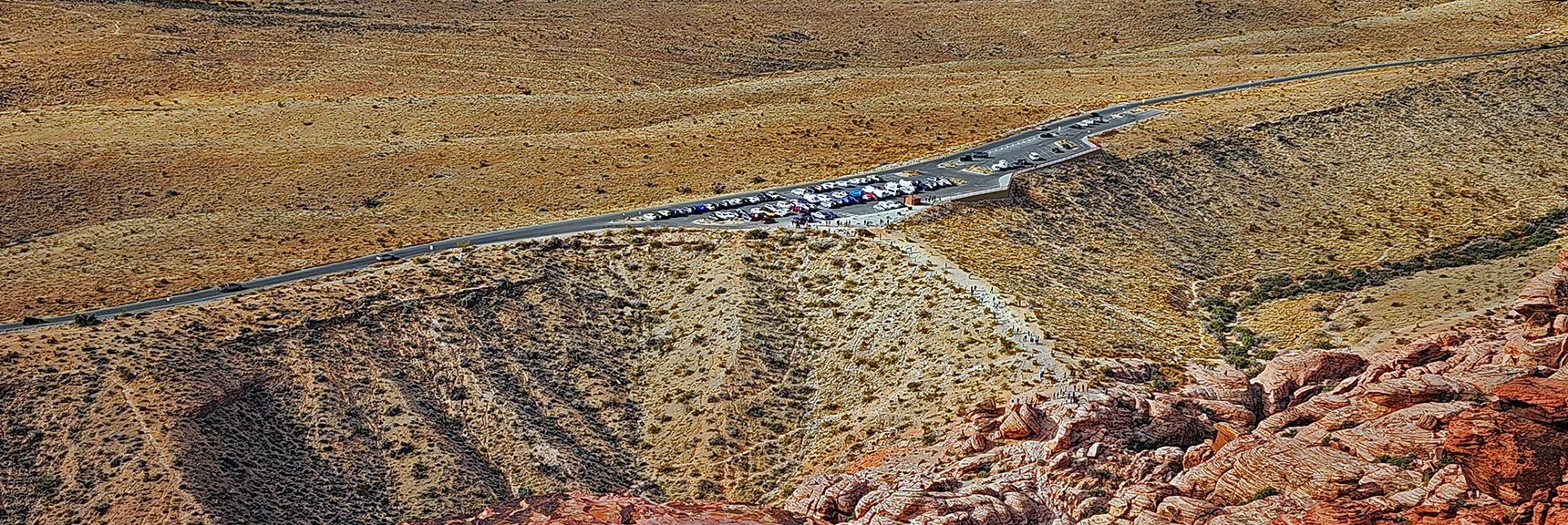 The Popular Calico Hills Scenic Pull-Out #1 in Red Rock Canyon | Grand Staircase | Calico Basin, Nevada