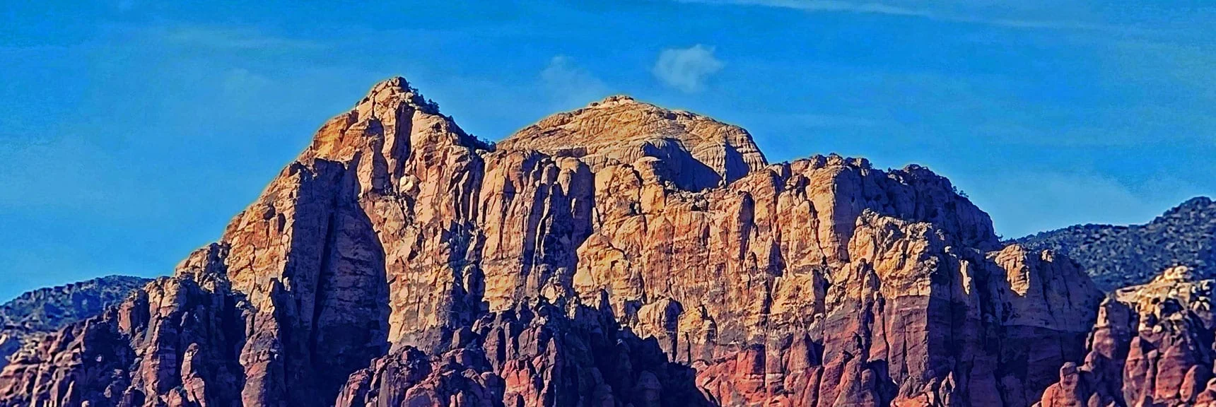 Closer View of Bridge Mountain Summit Area | Grand Staircase | Calico Basin, Nevada
